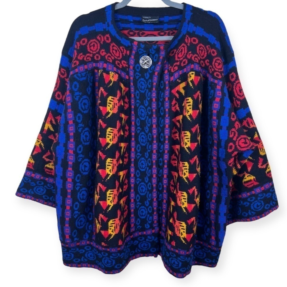 Rachel Grimmer New Wool Cardigan Sweater Coat England Pockets XL